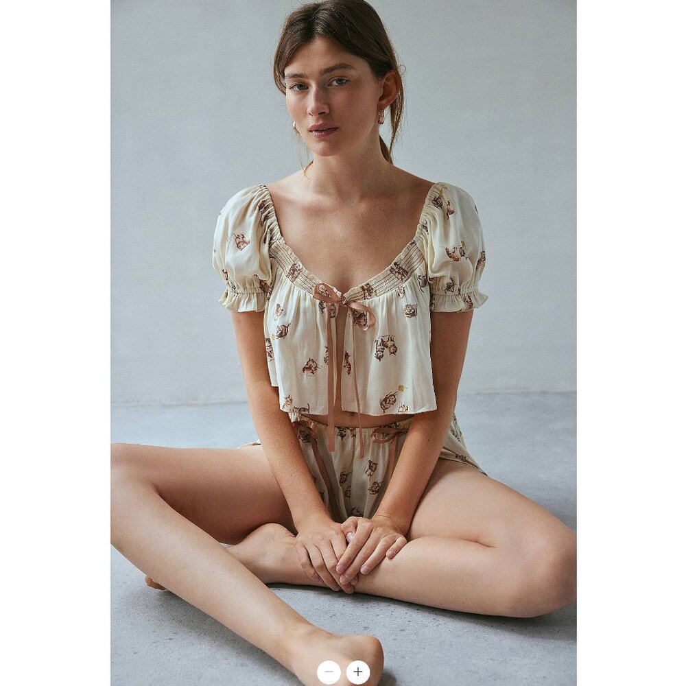 Urban Outfitters Out From Under Grace Satin Flyaway Top